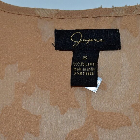 Japna Long Sleeve Floral Wrap Kimono Peach Size S - Picture 4 of 9